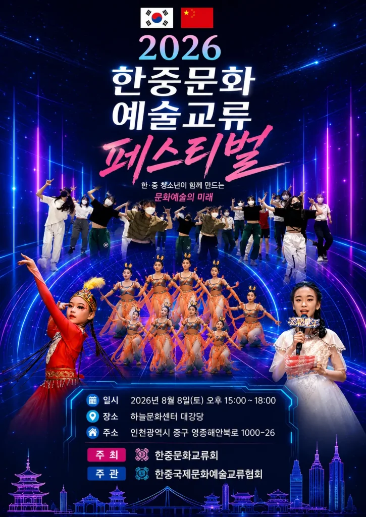 2026 한중문화예술교류 페스티벌 포스터